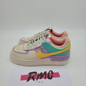 Nike W AF1 Shadow Air Force 1 Pale Ivory Gold Purp